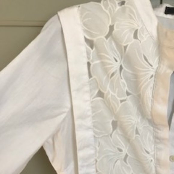 BCBG Maxazria High-Low Blouse with Lace Detail - Picture 5 of 13